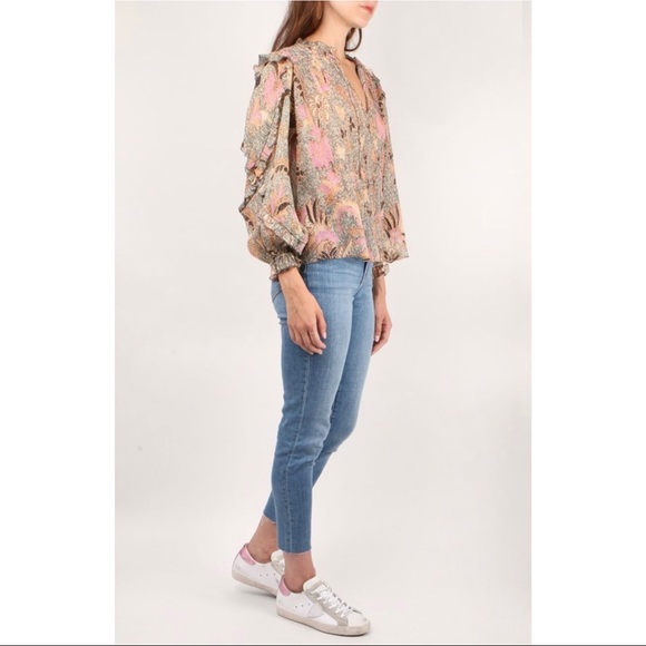 ULLA JOHNSON Lara Blouse in Ivory - Picture 5 of 7